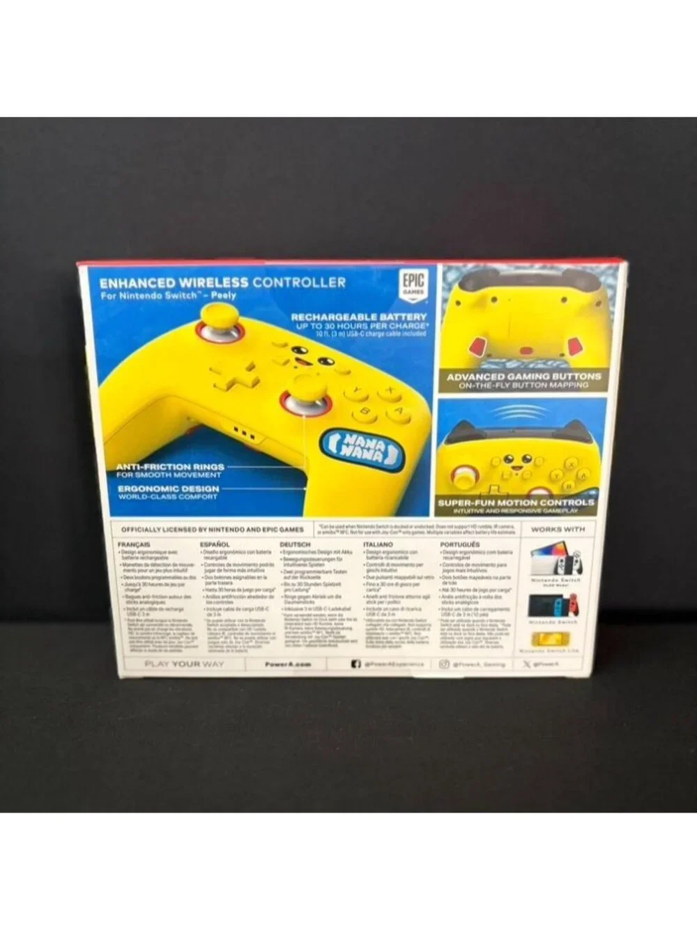 PowerA Fortnite Peely Accessories Pack Nintendo Switch Wireless Controller Bonus